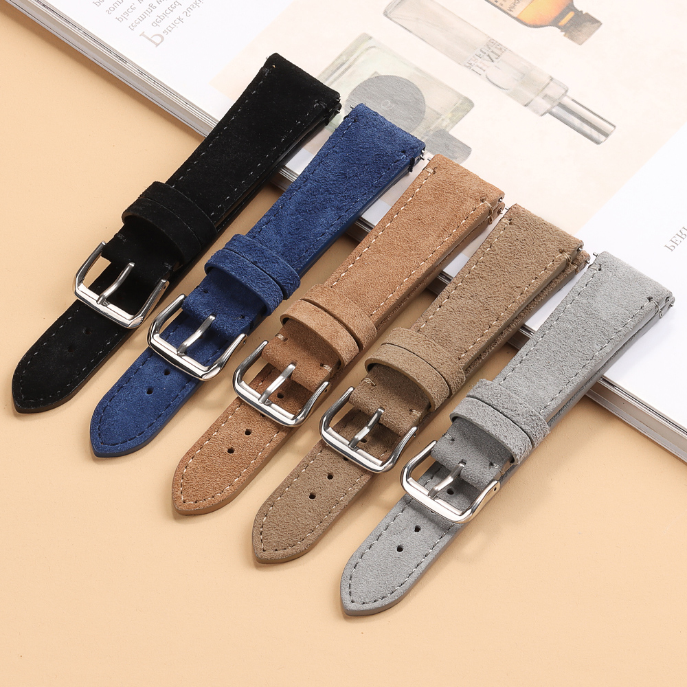 Suede Strap Watch - Soft Suede Retro Genuine Leather Strap