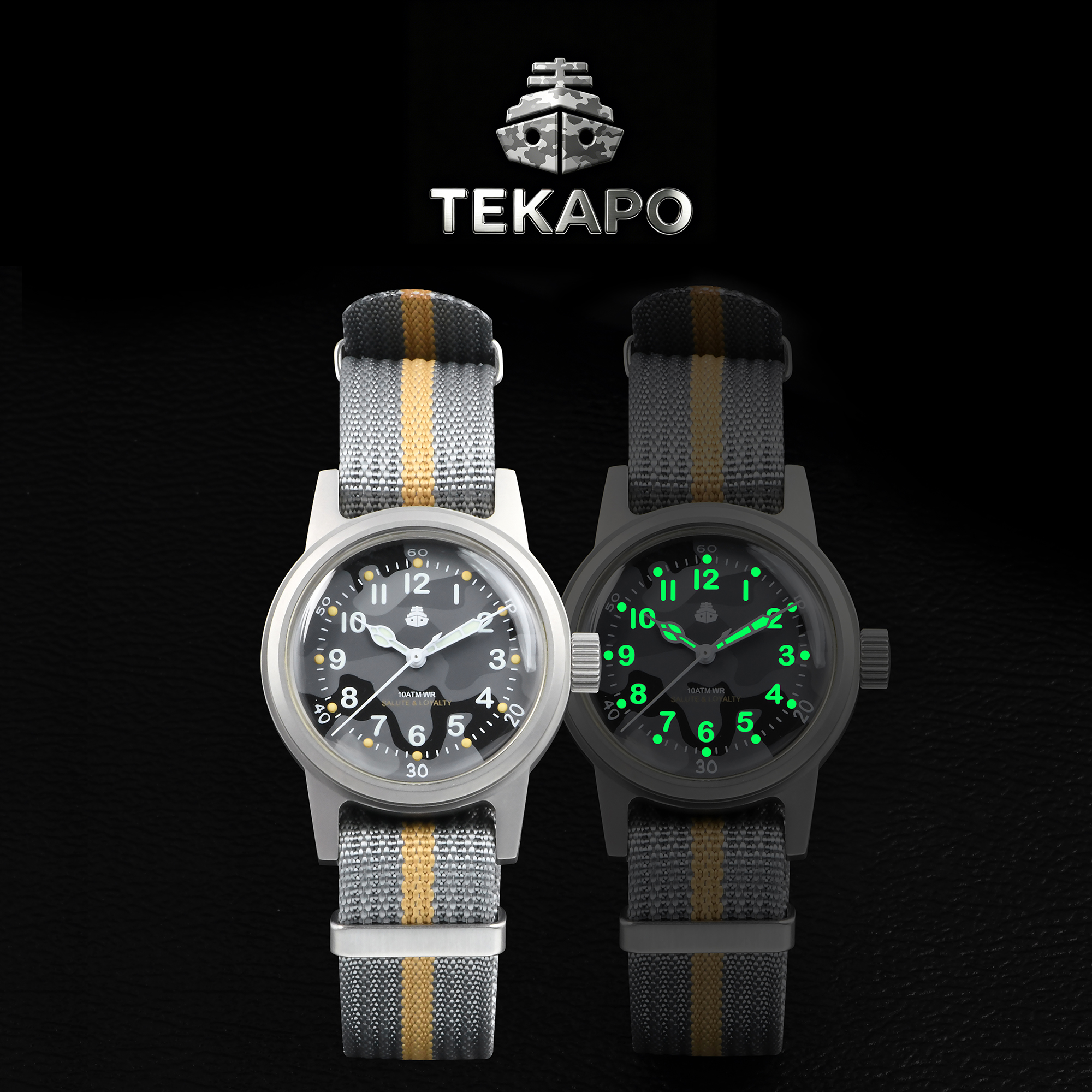 TEKAPO Replica World War II Re - Canvas Strap Watch recension och pris