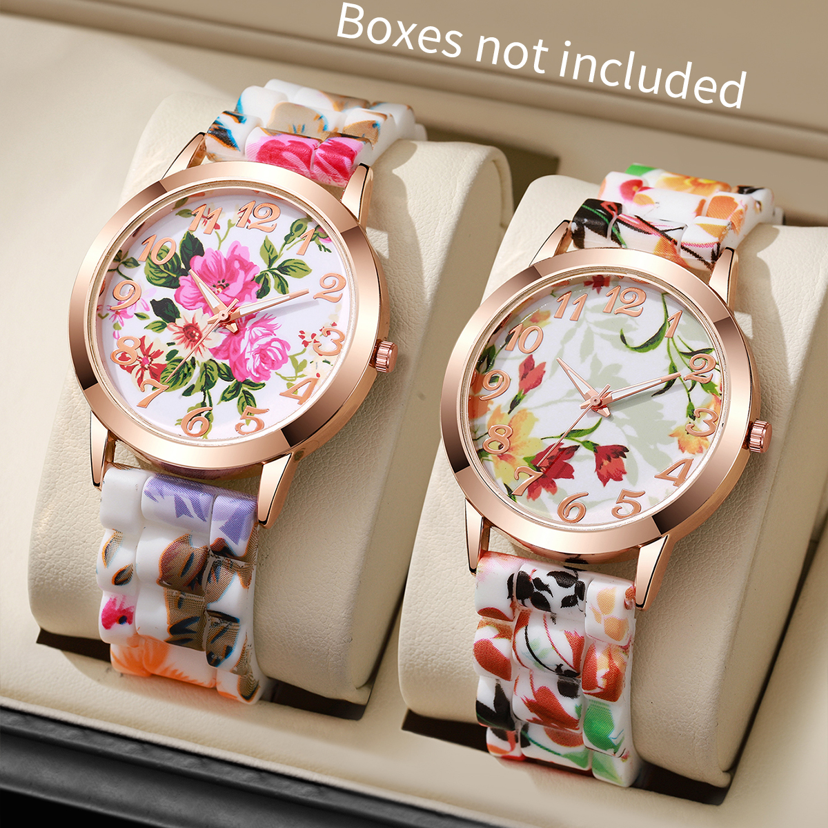 2/3/4/5PCS Fashion Flowers Pri - Silicone Band Women recension och pris