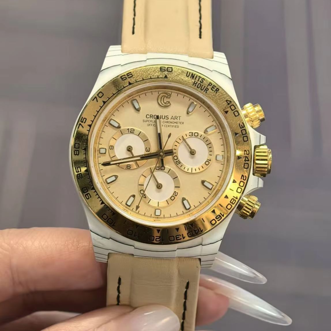 CRONUSART Men Chronograph Watc - Canvas Strap Watch recension och pris