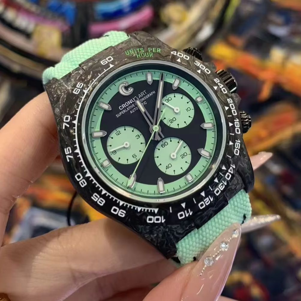CRONUSART Men Chronograph Watc - Canvas Strap Watch recension och pris