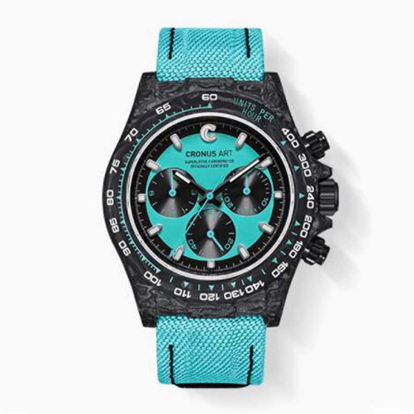 CRONUSART Men Chronograph Watc - Canvas Strap Watch recension och pris
