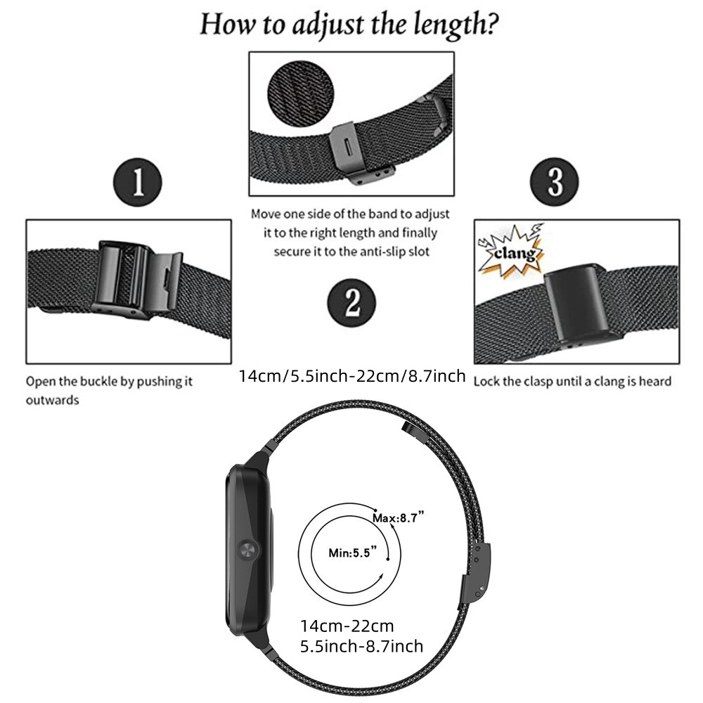 Metal Bands for Garmin Fenix 6 - Mesh Strap Metal recension och pris