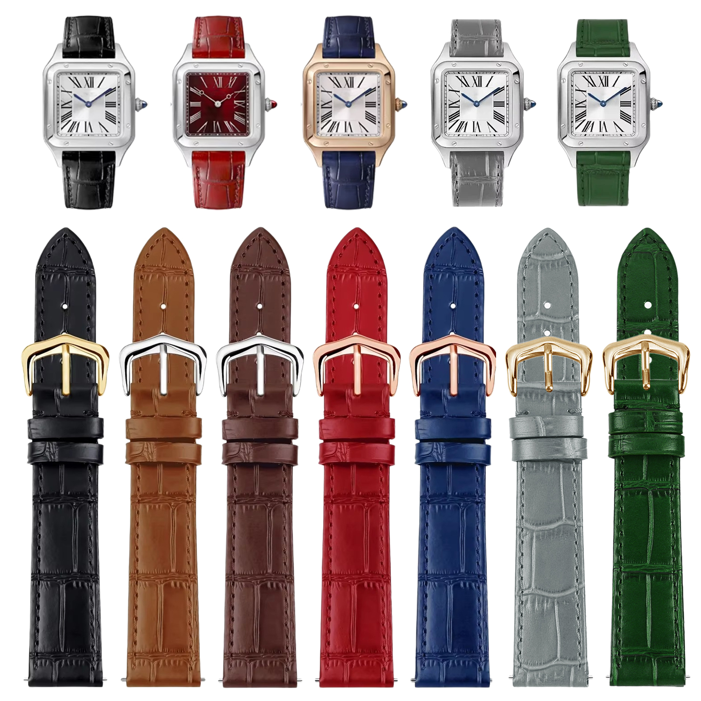 15mm 17mm 18mm 20mm Genuine Le - Leather Strap Quick Release recension och pris
