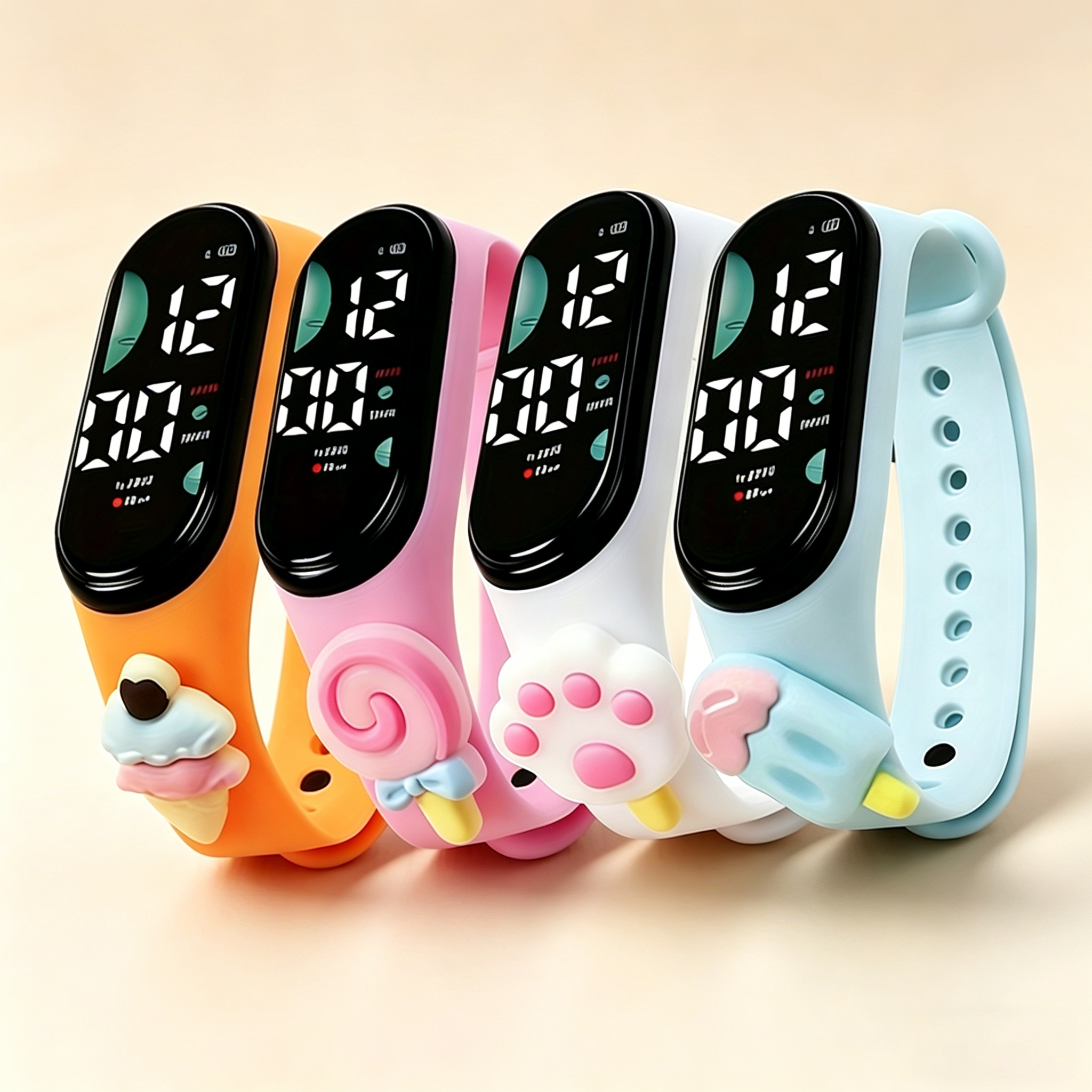 Cute 3D Cartoon Digital Watch  - Silicone Band Women recension och pris