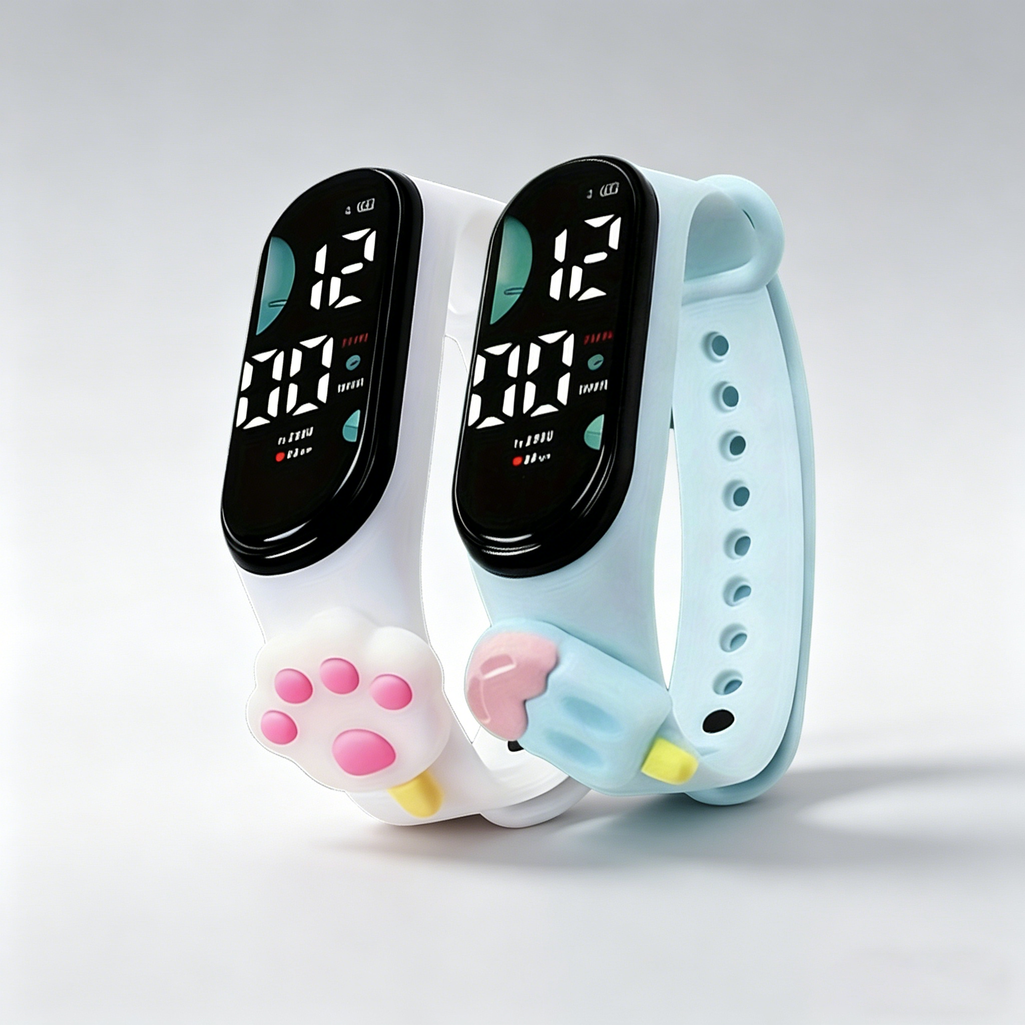 Cute 3D Cartoon Digital Watch  - Silicone Band Women recension och pris