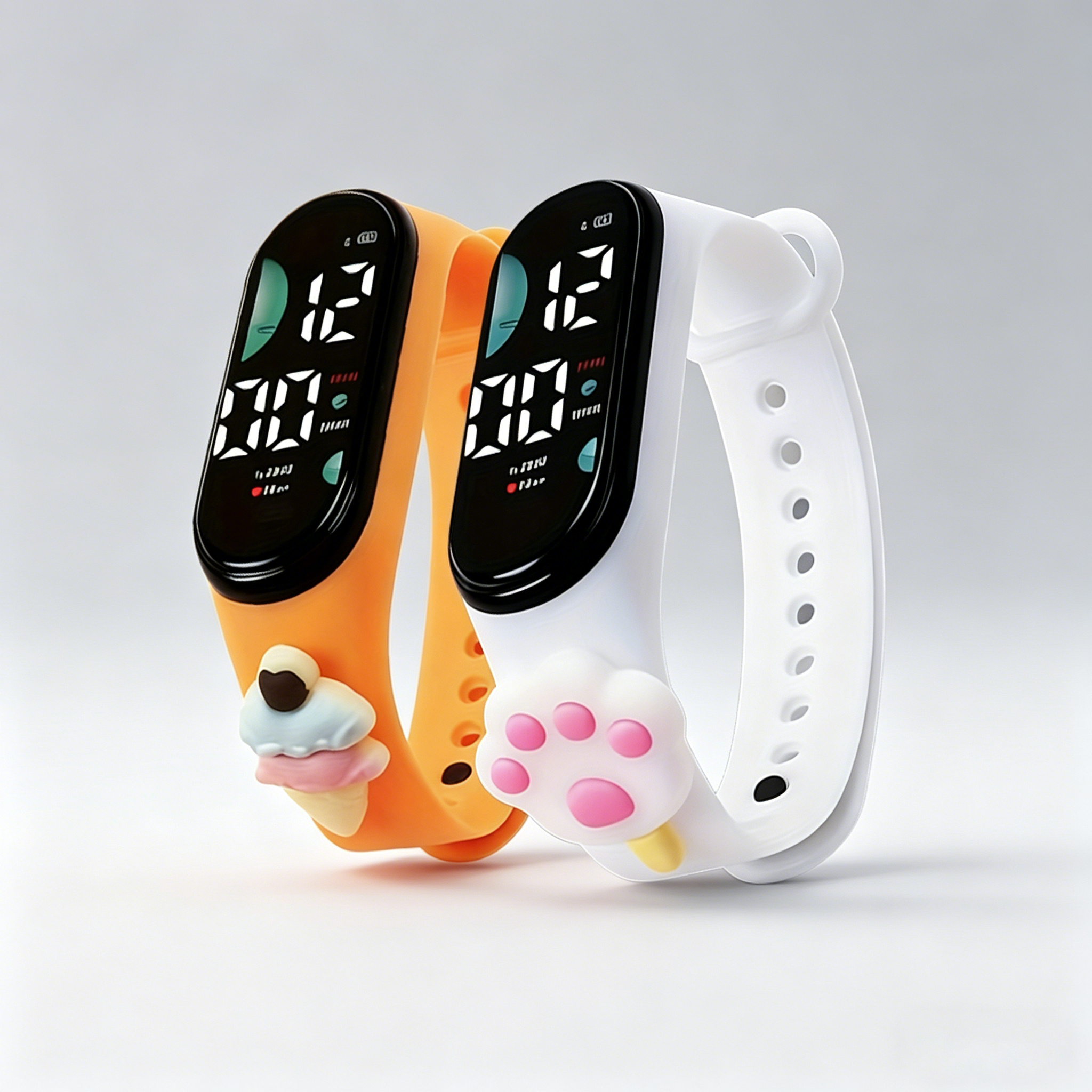 Cute 3D Cartoon Digital Watch  - Silicone Band Women recension och pris