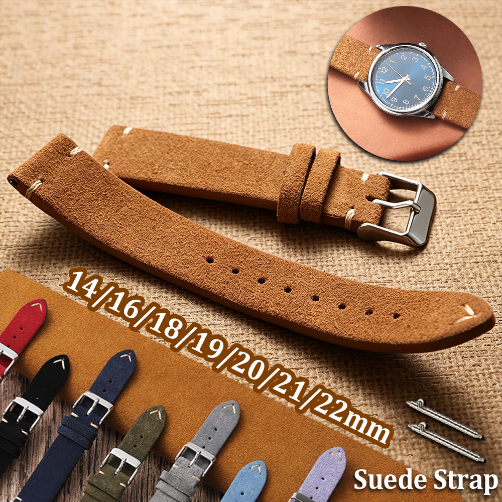 14 16 18 19 20 21 22mm Quick R - Suede Strap Watch recension och pris