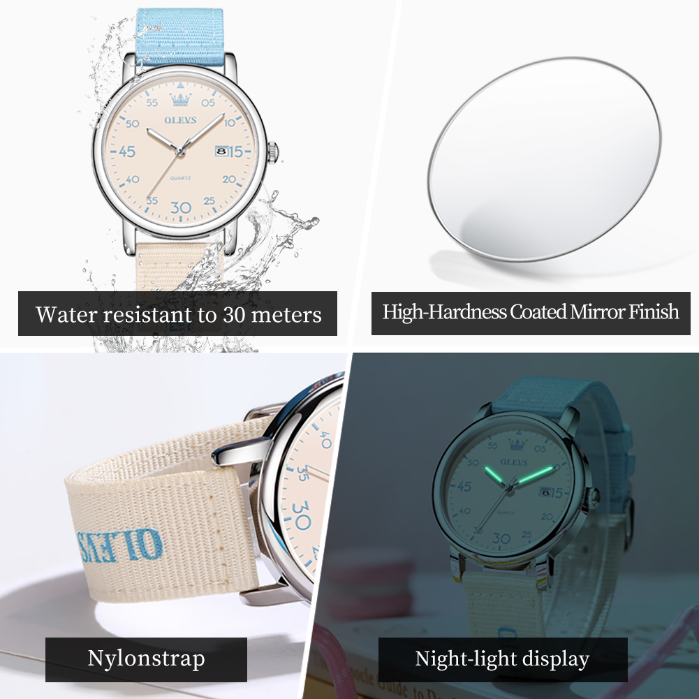 OLEVS Brand New Fashion Retro  - Canvas Strap Watch recension och pris