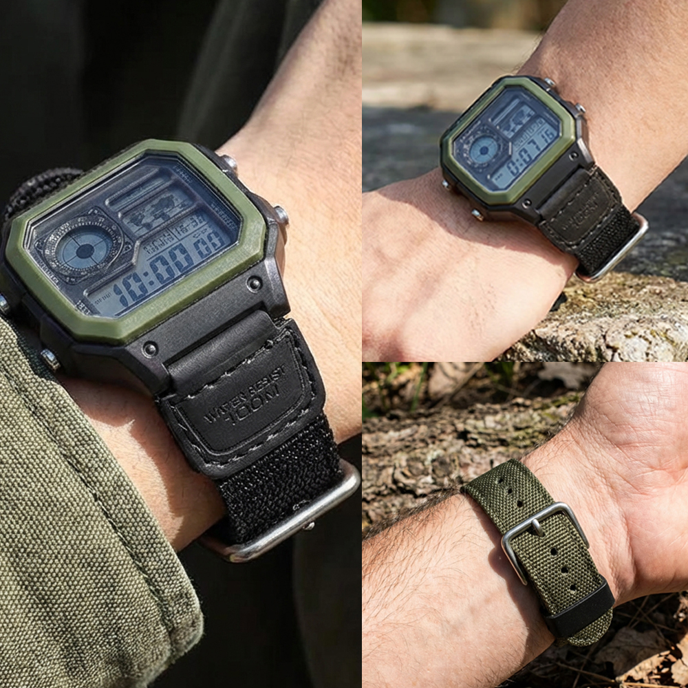 18mm Nylon Strap for Casio AE1 - Canvas Strap Watch recension och pris