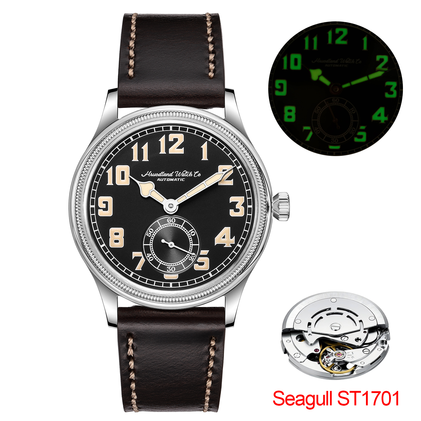 Retro Pilot Watch Mark IX Auto - Tropic Strap Vintage recension och pris