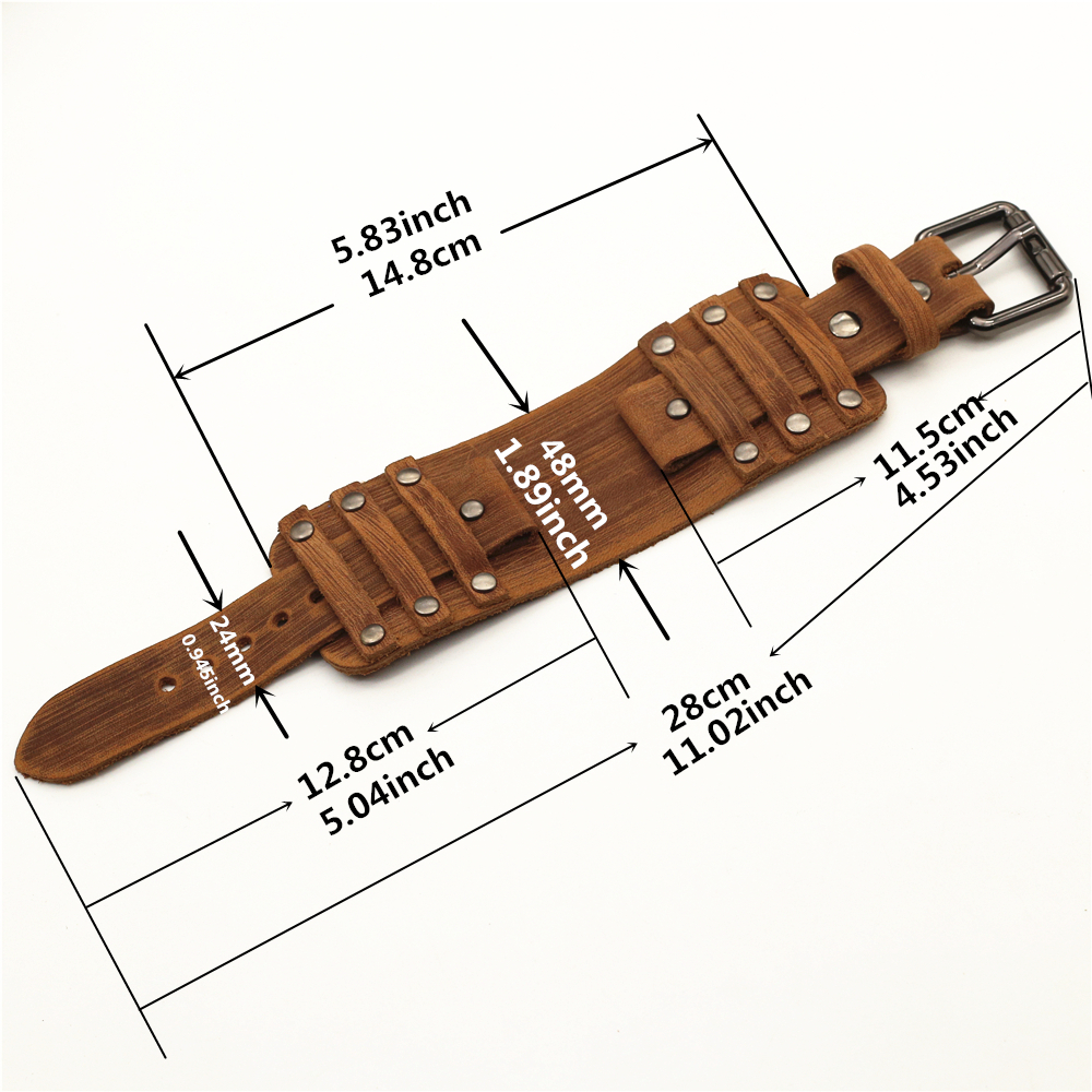 Punk Leather Watch Strap for M - Tropic Strap Vintage recension och pris